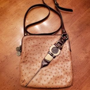 Donald J Pliner Ostrich Leather Crossbody Bag